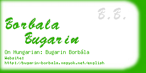 borbala bugarin business card