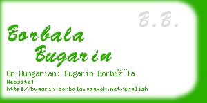 borbala bugarin business card